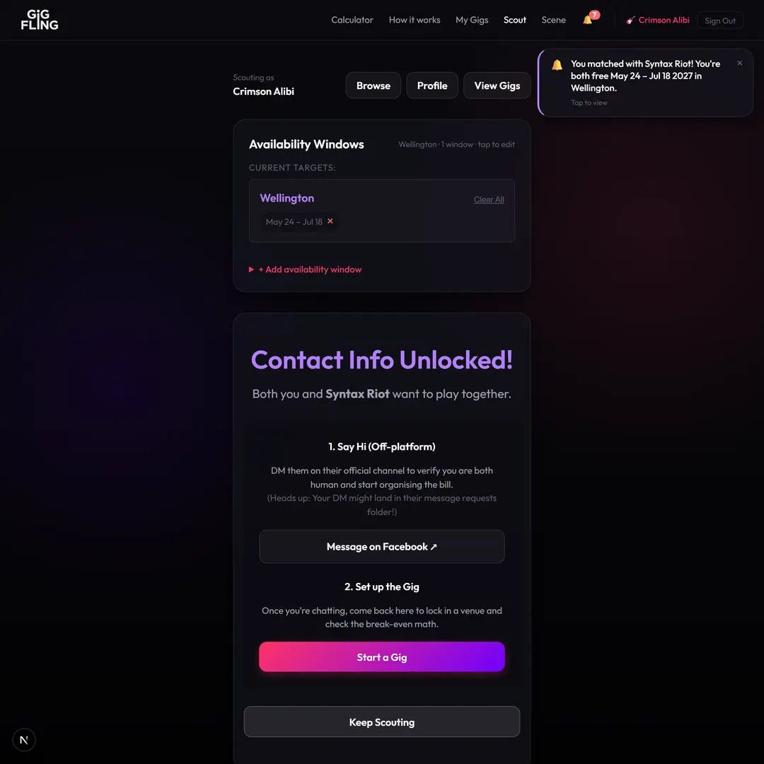 Contact unlocked