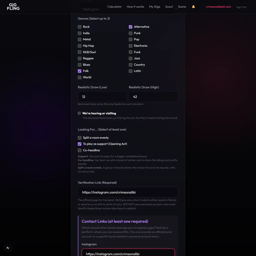 Your profile