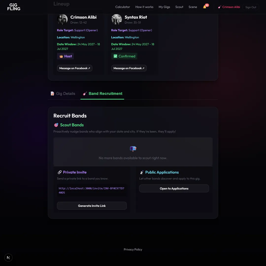 Invite & applications