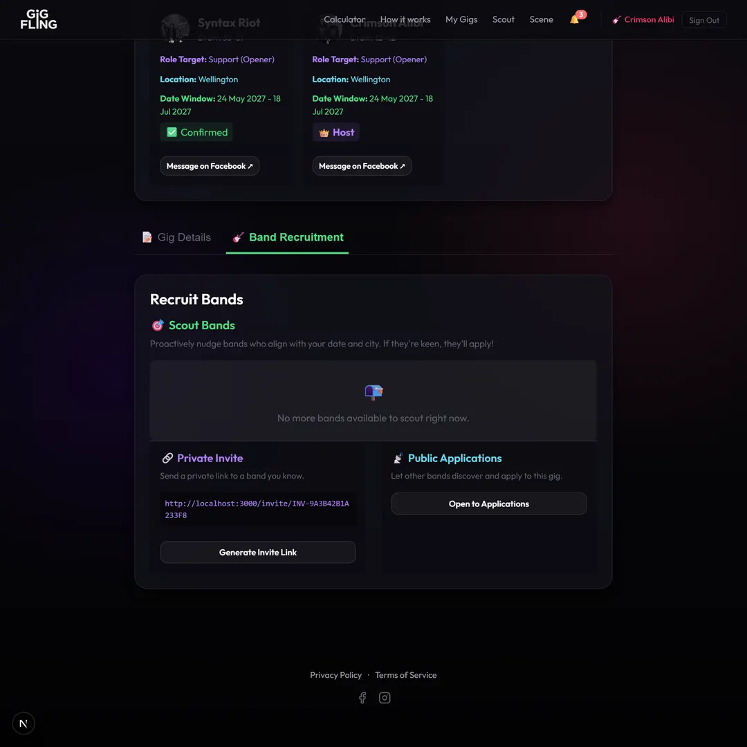 Invite & applications